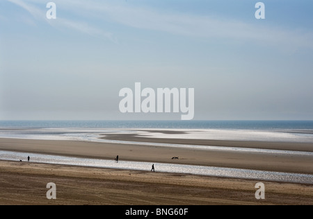 Tôt le matin du Camber Sands dans l'East Sussex. Banque D'Images