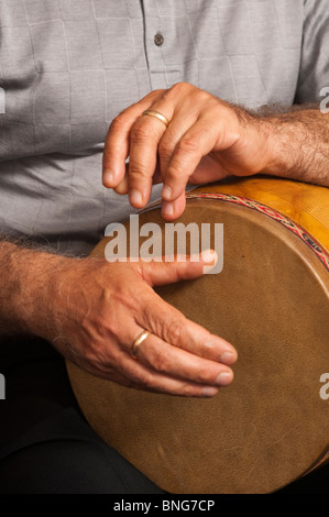 La musique soufie persane/daf - drum Banque D'Images