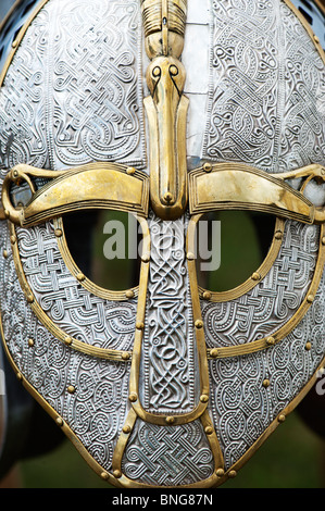 Replica casque anglo-saxon Banque D'Images