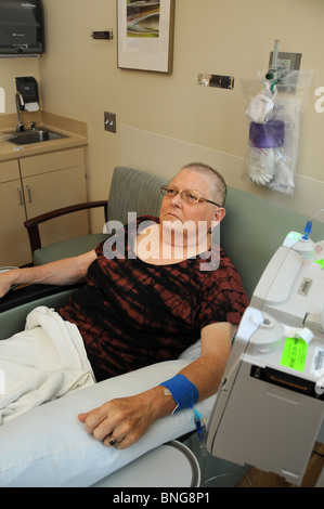 Cancer patient, Gayle, DeVilbiss subit une chimiothérapie, Tucson, Arizona, USA. Banque D'Images