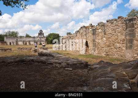 Texas, San Antonio. Mission San Juan Capistrano. Banque D'Images