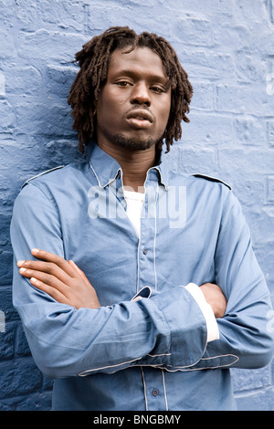 Musicien soudanais Emmanuel Jal et ancien enfant-soldat Banque D'Images