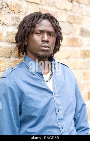 Musicien soudanais Emmanuel Jal et ancien enfant-soldat Banque D'Images