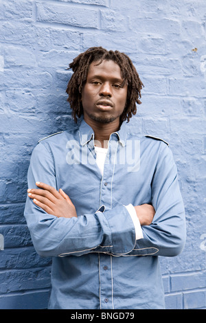 Musicien soudanais Emmanuel Jal et ancien enfant-soldat Banque D'Images