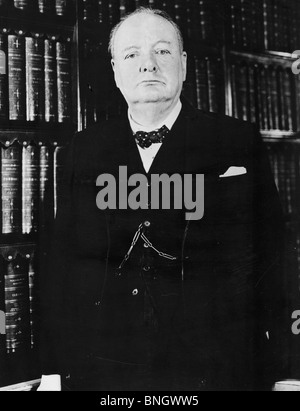 Portrait de Winston Churchill, Premier ministre britannique (1874-1965) Banque D'Images