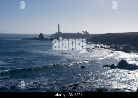 Pigeon Point Phare sur la côte centrale de Californie, à 50 km au sud de San Francisco, l'un des plus hauts d'Amérique Banque D'Images