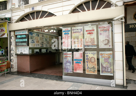 Bureau de change, Istanbul, Turquie Banque D'Images