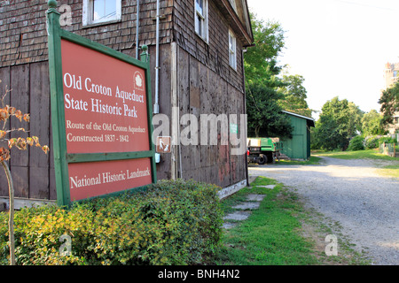 Ancien Aqueduc Croton State Park situé sur le dessus de l'ancienne alimentation en eau de la ville de New York NY Dobbs Ferry tunnel Banque D'Images