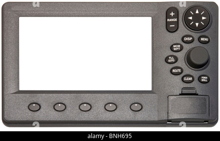 Fish Finder Sonar isolé l'intérieur et à l'extérieur avec clipping path Banque D'Images