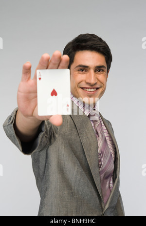 Happy Card Ace of Hearts Banque D'Images