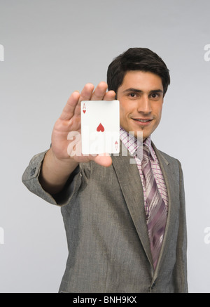 Happy Card Ace of Hearts Banque D'Images