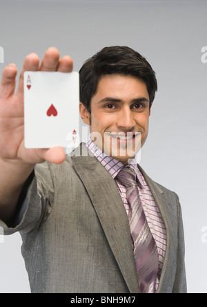 Happy Card Ace of Hearts Banque D'Images