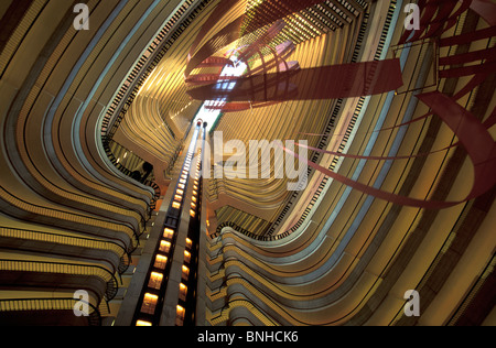 Usa Atlanta City Hall de New York Marriott Marquis Hotel Atrium à l'intérieur à l'intérieur moderne de l'architecture les tours d'gratte-ciel' Banque D'Images