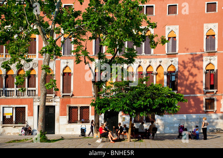 L'Europe, Italie, Vénétie, Venise, classé au Patrimoine Mondial de l'UNESCO, Campo San Polo Banque D'Images