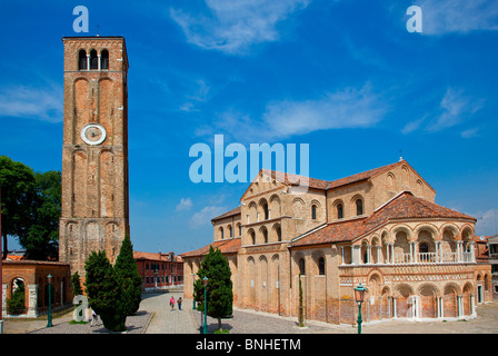 L'Europe, Italie, Vénétie, Venise, classé au Patrimoine Mondial par l'UNESCO, l'île de Murano, Basilica di Santa Maria e San Donato Banque D'Images