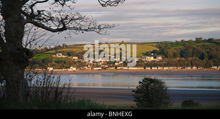 À l'estuaire Tywi Llansteffan partout à l'ouest du pays de Galles à Ferryside Carmarthenshire Banque D'Images