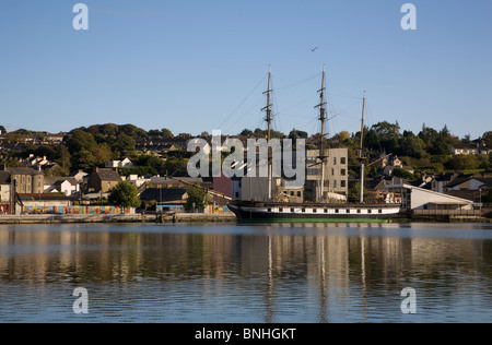 Le Dunbrody Famine Ship sur la rivière Barrow, New Ross, dans le comté de Wexford, Irlande Banque D'Images