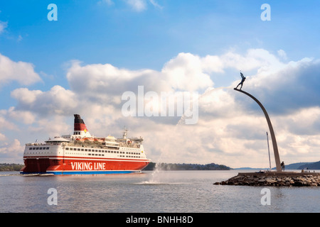 Suède Stockholm Ferry Viking Line de Finlande Archipel Matin Art Bateau Bateaux Carl Milles Capital Ville Croisière Banque D'Images