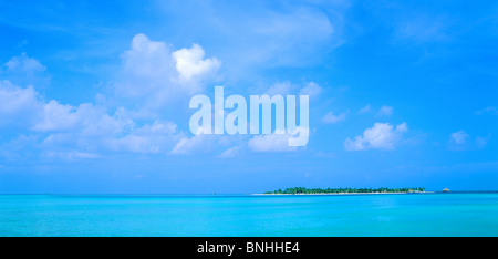 Maldives Océan Indien, au sud de l'Atoll d'Ari voir Hilton Rangali Island resort Asie Rangali Island Resort Hilton tourisme seascape view Banque D'Images