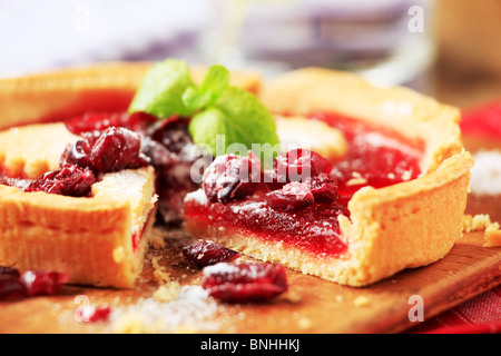 Gâteau de pâte brisée avec remplissage de fruits - détail Banque D'Images