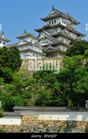 Japon Himeji Himeji City Préfecture de Hyogo Honshu island site du patrimoine mondial de l'Asie de l'Architecture Château Donjon Banque D'Images