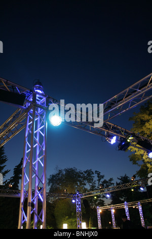 Club de nuit lumières en discothèque en plein air à Rome, Italie Banque D'Images