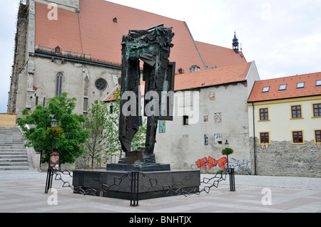 "Monument du souvenir dédié aux Juifs assassinés, Bratislava, Slovaquie, Europe Banque D'Images