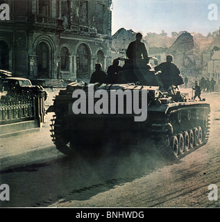 La Deuxième Guerre mondiale, l'Allemand Panther tank Normandie France combats Juin 1944 Seconde Guerre mondiale WW2 militaire guerre historique histoire de l'armée Banque D'Images