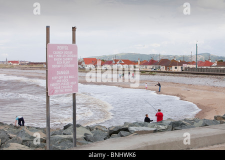 Muro est très faible élévation et vulnérables aux inondations côtières. Banque D'Images