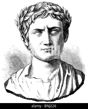 Auguste (63 BC - AD 14), premier souverain de l'Empire romain Banque D'Images