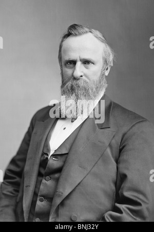 Portrait photo circa 1870 de Rutherford B. Hayes (1822 - 1893) - le 19ème Président des Etats-Unis (1877 - 1881). Banque D'Images