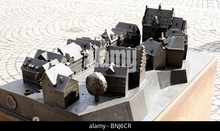 Archétype du centre-ville historique, centre ville de Marburg, Hesse, Allemagne Hessen, Allemagne Banque D'Images