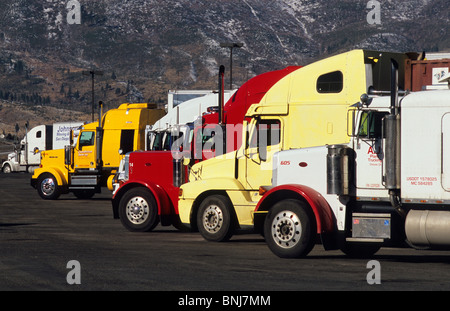 Nevada USA Camions parking camion Truck Stop North America United States of America Banque D'Images