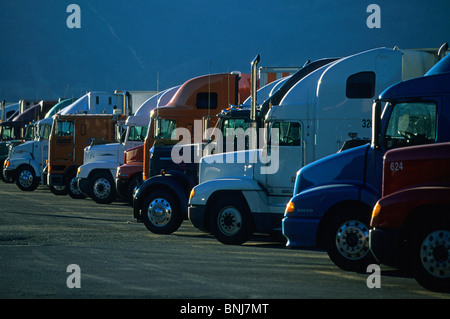 Nevada USA Camions parking camion Truck Stop North America United States of America Banque D'Images