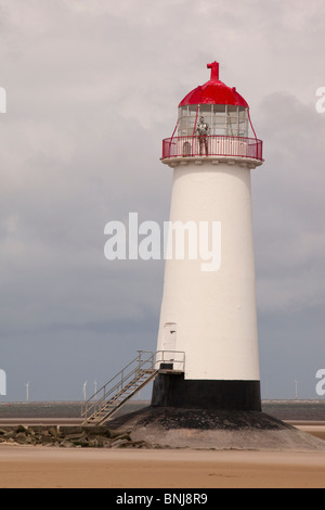 Le parc éolien offshore de North Hoyle du point de phare d'Ayr, au nord du Pays de Galles. Banque D'Images