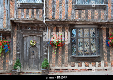 16 Historique des immeubles à charpente en bois siècle Lavenham Suffolk Banque D'Images