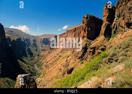 Les Lagier près de Lesotho Afrique australe canyon paysage montagne montagnes paysage nature rocks rock Banque D'Images