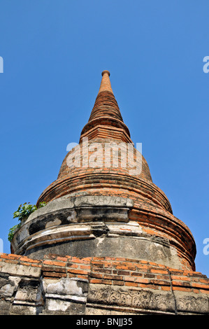 Le Bouddhisme de l'Asie de l'architecture bouddhiste d'Ayutthaya temple Chedi Chetiya Cetiya arrangement lumières de la religion de la non-violence la foi Banque D'Images