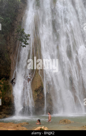 Cascada cascade El Limon Las Terrenas Péninsule de Samana République Dominicaine maison de vacances tourisme voyage Caraïbes Banque D'Images