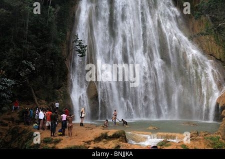 Cascada cascade El Limon Las Terrenas Péninsule de Samana République Dominicaine maison de vacances tourisme voyage Caraïbes Banque D'Images