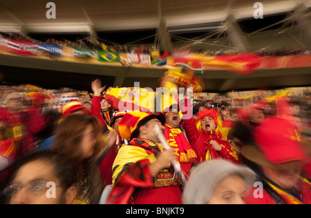 Victoire des Espagnols sur le Portugal Coupe du Monde 2010 Cape town Afrique du Sud Banque D'Images