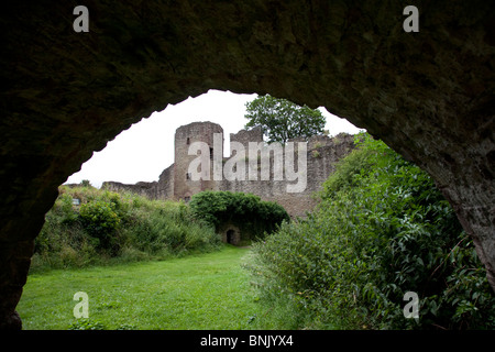 Ludlow Castle Moat Banque D'Images