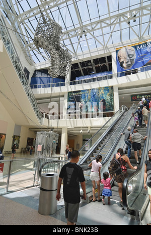 Hall de l'intérieur de la California Science Center à Los Angeles. Banque D'Images