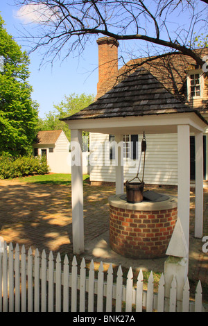 Zone historique, Colonial Williamsburg, Virginia, USA Banque D'Images