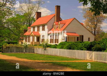 Le St George Tucker House dans le quartier historique, Colonial Williamsburg, Virginia, USA Banque D'Images