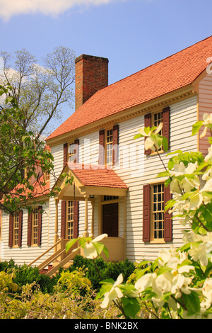 Le St George Tucker House dans le quartier historique, Colonial Williamsburg, Virginia, USA Banque D'Images