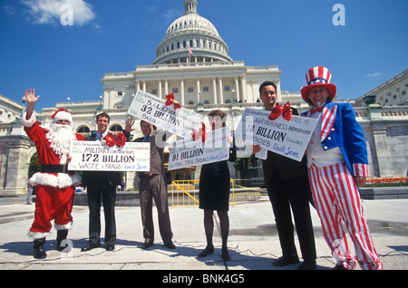 Taxe anti-rallye sur les marches du Capitole, le 15 avril 1997 à Washington, DC. Banque D'Images