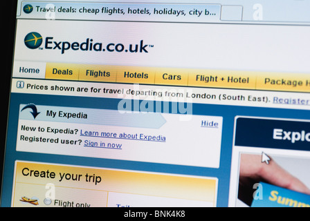 Site web capture d'expedia Banque D'Images