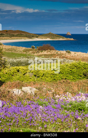 St Martins ; ville ; la baie des Isles of Scilly Banque D'Images