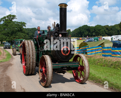 Un moteur de traction à vapeur boconnoc rally, boconnoc maison près de liskeard en Cornwall, uk Banque D'Images